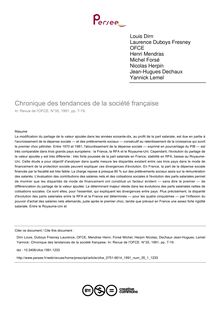 Chronique des tendances de la société française - article ; n°1 ; vol.35, pg 7-19