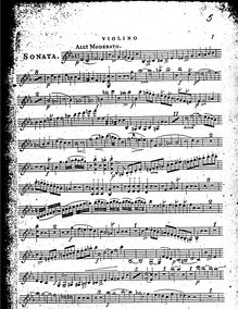 Partition violon ou flûte , partie, Sonata pour Piano et flûte ou violon, Op.22