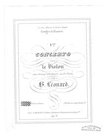 Partition de piano, violon Concerto No.1, Léonard, Hubert