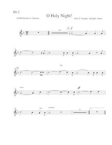 Partition clarinette 2, trompette 2 (B♭), Cantique de Noël, Minuit Chrétiens