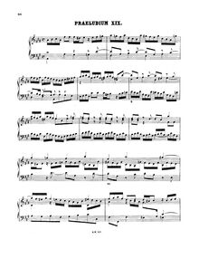 Partition Prelude et Fugue No.19 en A major, BWV 864, Das wohltemperierte Klavier I