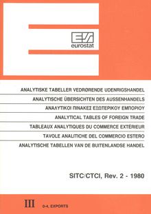 Analytical tables of foreign trade - SITC/CTCI, rev. 2, 1980, exports