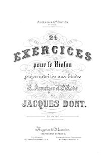 Partition complète, 24 Preparatory Exercises, Op.37, Dont, Jakob