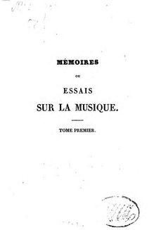 Partition Tome 1, Mémoires, ou essai sur la musique, Grétry, André Ernest Modeste