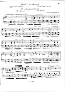 Partition complète, 3 Ouvertures, Op.126, Heller, Stephen
