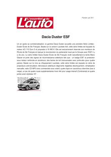 Dacia Duster ESF, parution juin 2011