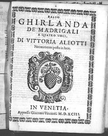 Partition Basso, Ghirlanda de Madrigali a 4 voci, Garland of Madrigals for 4 voices