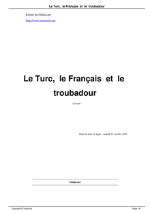 Le Turc, le Français et le troubadour