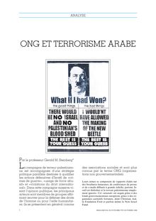 ONG ET TERRORISME ARABE