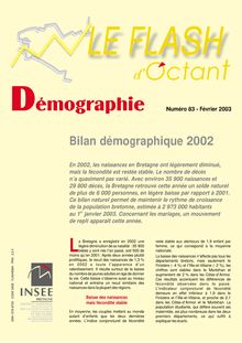 Bilan démographique 2002 (Flash d Octant n° 83)