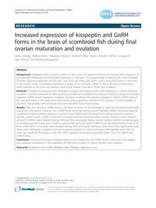 Increased expression of kisspeptin and GnRH forms in the brain of scombroid fish during final ovarian maturation and ovulation
