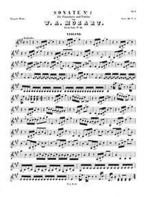 Partition de violon, violon Sonata, Violin Sonata No.7