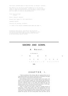 Sword and Gown - A Novel