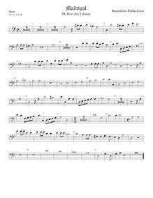 Partition viole de basse, basse clef, Il quinto libro de madrigali a cinque voci.