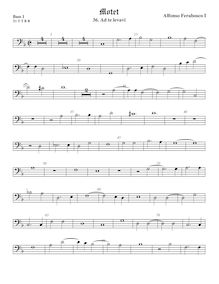 Partition viole de basse 1, Motets, Ferrabosco Sr., Alfonso