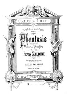 Partition violon et partition de piano, Fantasia en C pour piano et violon, D.934