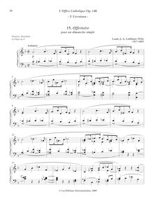 Partition , Offertoire pour un dimanche simple (F major), L’Office Catholique, Op.148