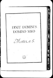 Partition complète, Dixit Dominus, Grand motet, Lalande, Michel Richard de