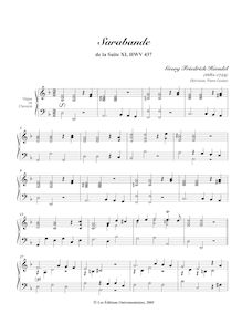 Partition complète,  No.4 en D minor, HWV 437, D minor, Handel, George Frideric par George Frideric Handel