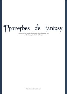 Proverbes de fantasy