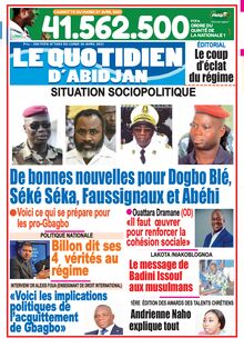 Le Quotidien d’Abidjan n°3082 - du lundi 26 avril 2021