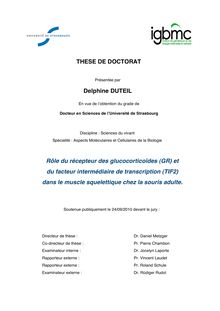 THESE DE DOCTORAT Présentée par Delphine DUTEIL