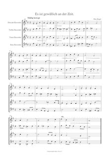 Partition , Es ist gewisslich an der Zeit (SATB), Dreissig kleine Choralvorspiele zu den gebräuchlichsten Chorälen