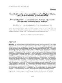 Genetic diversity of six populations of red hybrid tilapia, using microsatellites genetic markers
