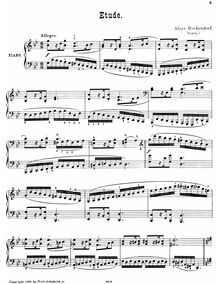 Partition complète, Etude, G minor, Reckendorf, Alois