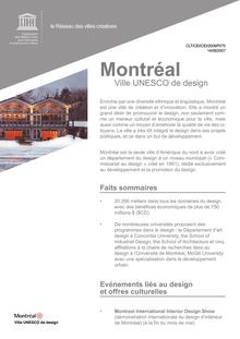 Montréal: Ville UNESCO de design; 2007