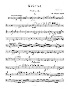 Partition de violoncelle, Piano quintette, F major, Neergaard, Joachim