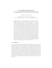 From proofs to focused proofs: a modular proof of Focalization in Linear Logic
