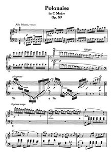 Partition complète, Polonaise en C Major, Op.89, C major, Beethoven, Ludwig van