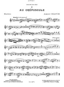 Partition hautbois , partie, Deux Pièces pour Hautbois et Piano