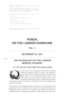 Punch, or the London Charivari, Volume 1, December 18, 1841