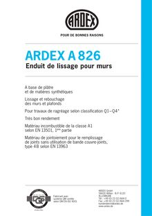 F 165 ARDEX A 826:165 ARDEX A 826/F