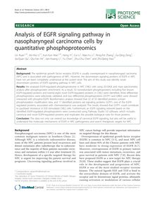 Analysis of EGFR signaling pathway in nasopharyngeal carcinoma cells by quantitative phosphoproteomics