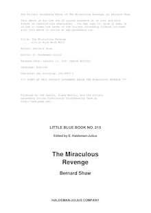 The Miraculous Revenge - Little Blue Book #215