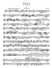 Partition violon, Piano Trio, E♭ major, Heise, Peter