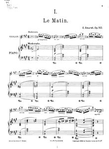 Partition , Le Matin  - partition de piano, Scènes Villageoises