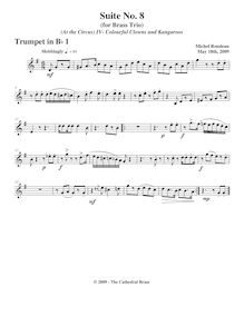 Partition trompette 1 (B♭),  No.8  At pour Circus , Rondeau, Michel par Michel Rondeau