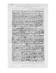 Partition Autograph of two pages, Singet dem Herrn ein neues Lied