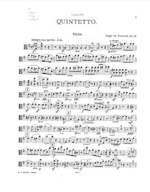 Partition viole de gambe, corde quintette No.1, Струнный квинтет № 1