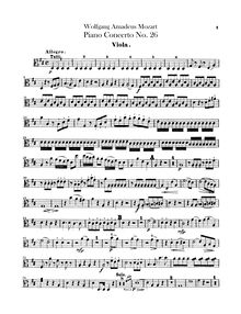 Partition altos, Piano Concerto No.26, Krönungskonzert ; Coronation Concerto