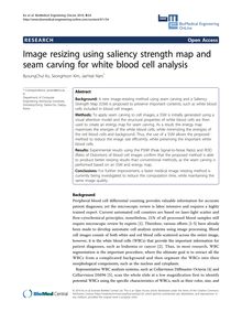 Image resizing using saliency strength map and seam carving for white blood cell analysis