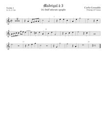 Partition viole de gambe aigue 1, Madrigali a Cinque Voci [Libro secondo] par Carlo Gesualdo
