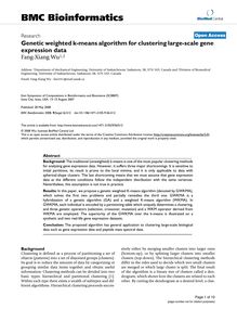 Genetic weighted k-means algorithm for clustering large-scale gene expression data