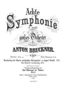 Partition complète, Symphony No.8 en C minor, Bruckner, Anton par Anton Bruckner