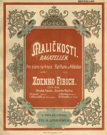 Partition couverture couleur, Bagatelles, Series II, Op.48, Fibich, Zdeněk