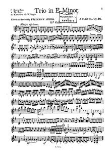 Partition violon 2, 6 corde Trios, Pleyel, Ignaz par Ignaz Pleyel